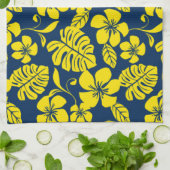 LINGE DE CUISINE BIKINI ROSE (BLEU FONCÉ/JAUNE) (Plié)