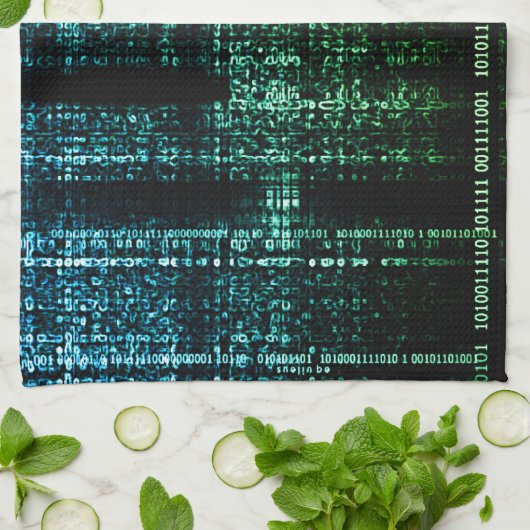 Linge De Cuisine Binary Symphony Kitchen Towel - Art Meets Tech (Plié)