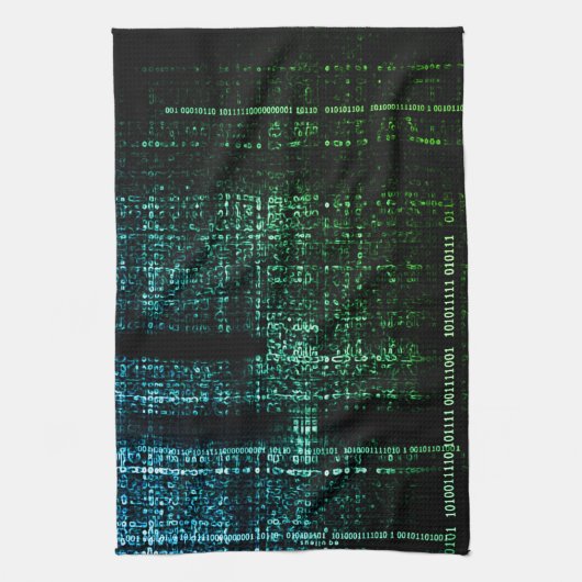 Linge De Cuisine Binary Symphony Kitchen Towel - Art Meets Tech (Vertical)