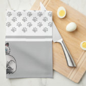 Linge De Cuisine Birman / Ragdoll Point Bleu Chat & Pattes Mignon (Quart Plié)