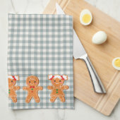 Linge De Cuisine Biscuit Vert pain d'épices Monogramme Baking (Quart Plié)