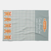 Linge De Cuisine Biscuit Vert pain d'épices Monogramme Baking (Horizontal)