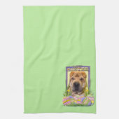 Linge De Cuisine Biscuits d'oeuf de pâques - Shar Pei (Vertical)