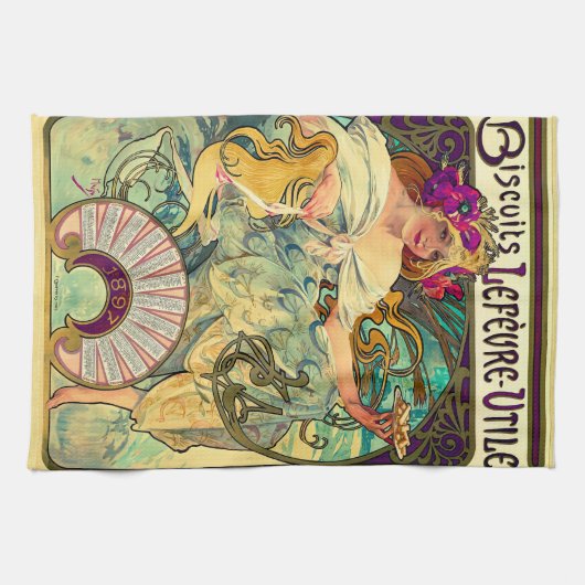 Linge De Cuisine Biscuits Lefevre-Utile par Alphonse Mucha (1896) (Horizontal)