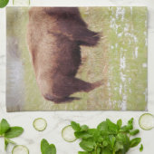 Linge De Cuisine Bison et veau à Yellowstone (Plié)