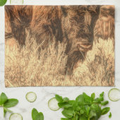 Linge De Cuisine Bison sauvage des bois (Plié)