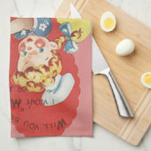 Linge De Cuisine Bizarre Drôle Mince Pomme Pie Witress Valentine (Quart Plié)