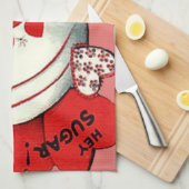 Linge De Cuisine Bizarre mignonne Drôle bol de sucre Coeur Valentin (Quart Plié)