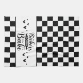 Linge De Cuisine Black and White À damiers Baker's Gonna Bake (Horizontal)