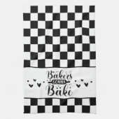 Linge De Cuisine Black and White À damiers Baker's Gonna Bake (Vertical)