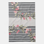 Linge De Cuisine Black and white stripe (Vertical)