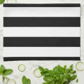 Linge De Cuisine Black and white XL Stripes (Plié)