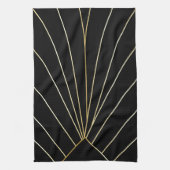 Linge De Cuisine Black Art Deco Design (Vertical)