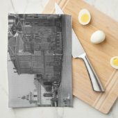 Linge De Cuisine Black Blanc Grand Canal Venise Italie Voyage (Quart Plié)