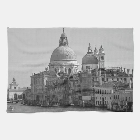 Linge De Cuisine Black Blanc Grand Canal Venise Italie Voyage (Horizontal)