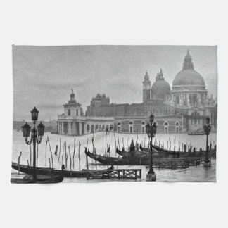 Linge De Cuisine Black Blanc Grand Canal Venise Italie Voyage