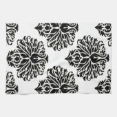 Linge De Cuisine Black Elegant Damask (Horizontal)