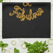 Linge De Cuisine Black et Gold 50 et Fabulous (Plié)