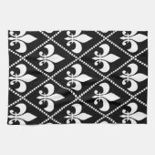 Linge De Cuisine Black Fleur de Lis (Horizontal)