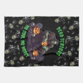 Linge De Cuisine 🖤 Black Frankenstein 💀 🚪 (Horizontal)