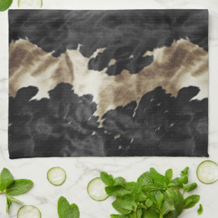 Linge De Cuisine Black Gold Western Cowhide