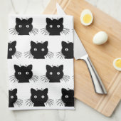 Linge De Cuisine Black Kitty (Quart Plié)