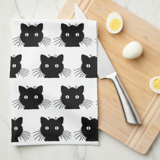 Linge De Cuisine Black Kitty (Quart Plié)