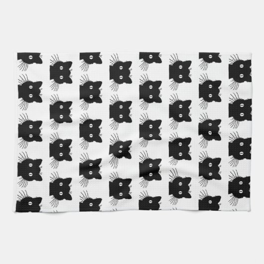 Linge De Cuisine Black Kitty (Horizontal)