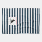 Linge De Cuisine Black Lab American Flag Nom de famille personnalis (Horizontal)