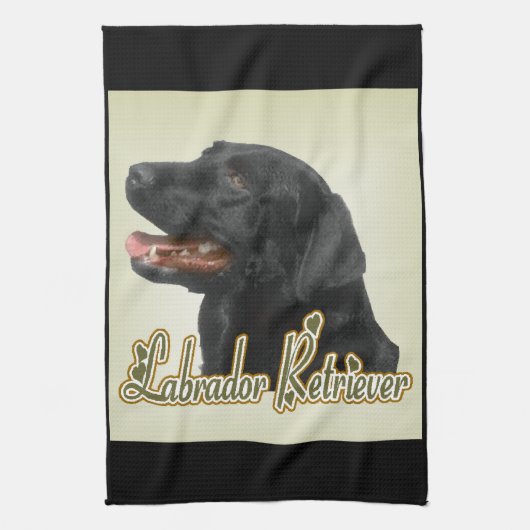 Linge De Cuisine Black Labrador (Vertical)