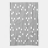 Linge De Cuisine Black Line Geometric Pattern (Vertical)