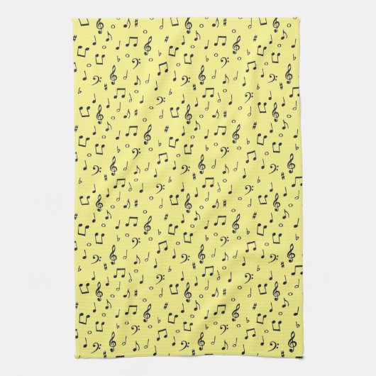 Linge De Cuisine Black Musical (Vertical)