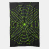 Linge De Cuisine Black neon vert toile d'araignée Halloween motif (Vertical)