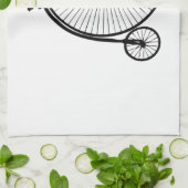 Linge De Cuisine Black penny farine vélo vintage (Plié)