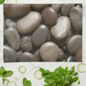 Linge De Cuisine Black River Rock Nature Zen Pebble (Plié)