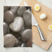 Linge De Cuisine Black River Rock Nature Zen Pebble (Quart Plié)