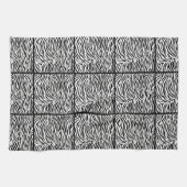 Linge De Cuisine Black Safari Zebra, design carrelé (Horizontal)