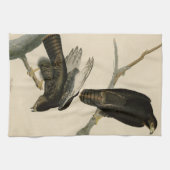 Linge De Cuisine Black Warrior (Buse à queue rouge) d'Audubon Birds (Horizontal)