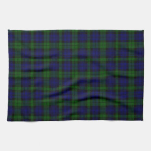 Linge De Cuisine Black Watch Tartan bleu vert Plaid