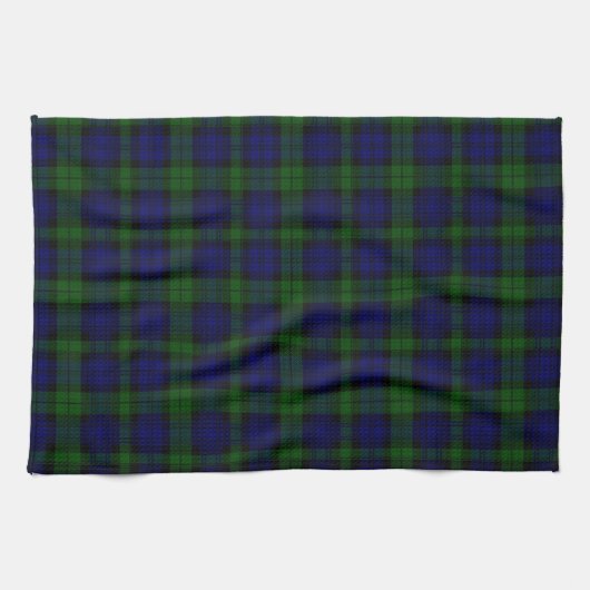 Linge De Cuisine Black Watch Tartan bleu vert Plaid (Horizontal)