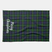 Linge De Cuisine Black Watch Tartan Joyeux Noël (Horizontal)
