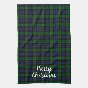 Linge De Cuisine Black Watch Tartan Joyeux Noël