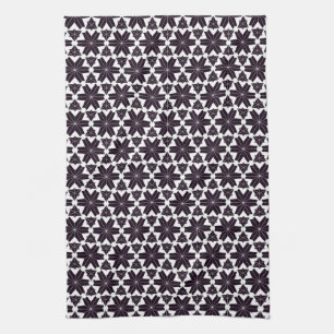 Linge De Cuisine Black White Geo Star JustPatterns Fabric