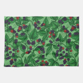 Linge De Cuisine Blackberry en vert (Horizontal)