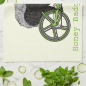 Linge De Cuisine Blaireau fou à vélo (Plié)