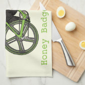 Linge De Cuisine Blaireau fou à vélo (Quart Plié)