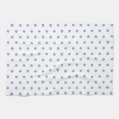 Linge De Cuisine Blanc bleu d'étoile de David (Horizontal)