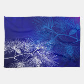 Linge De Cuisine Blanc Bleu Pine de Vacances d'hiver (Horizontal)