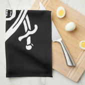 Linge De Cuisine Blanc, Drapeau Pirate Calico Jack, Crâne & Cutlass (Quart Plié)