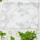 Linge De Cuisine Blanc marbre (Plié)